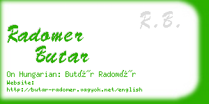 radomer butar business card